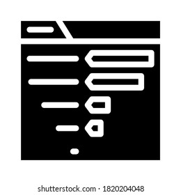 review statistics glyph icon vector. review statistics sign. isolated contour symbol black illustration