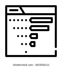 review statistics line icon vector. review statistics sign. isolated contour symbol black illustration