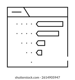 review statistics line icon vector. review statistics sign. isolated contour symbol black illustration