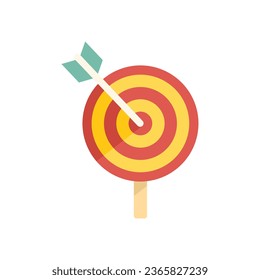 Review target icon flat vector. Customer star. User quality isolated