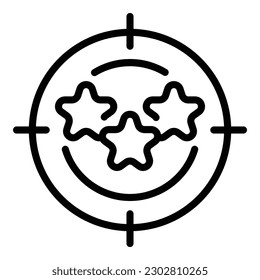 Review target icon outline vector. Online report. Business service