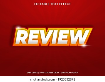 review text effect template with bold style use for business brand and logo