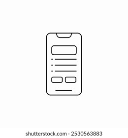 review throw mobile icon sign vector