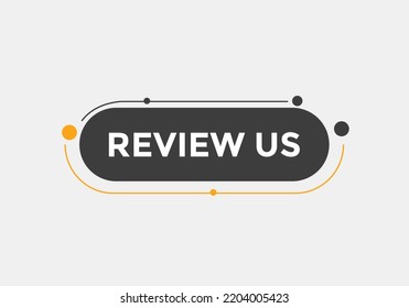 Review Us Button. Review Us User Rating Social Banner Promotion. Review Us Text Social Media Template
