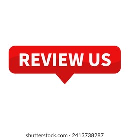 Review Us Red Rectangle Shape For Feedback Information Business Marketing Social Media
