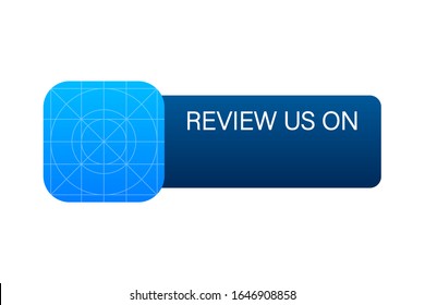 Review us User rating concept. Review and rate us stars. Business concept. Vector stock illustration.