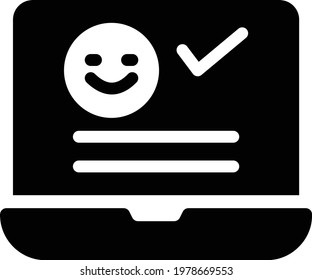 review vector glyph flat icon