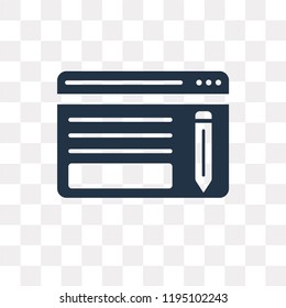Review vector icon isolated on transparent background, Review transparency concept can be used web and mobile
