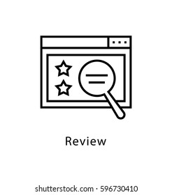 Review Vector Line Icon