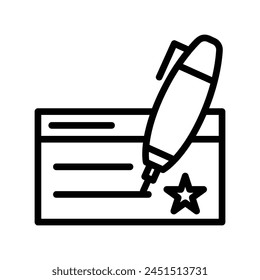 review vector line icon symbol