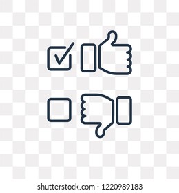 Review vector outline icon isolated on transparent background, high quality linear Review transparency concept can be used web and mobile