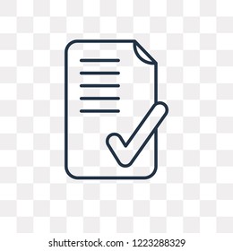 Review vector outline icon isolated on transparent background, high quality linear Review transparency concept can be used web and mobile