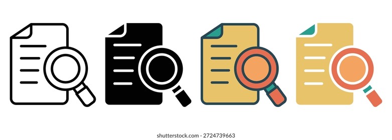 Icono de Web de revisión colección de estilo múltiple