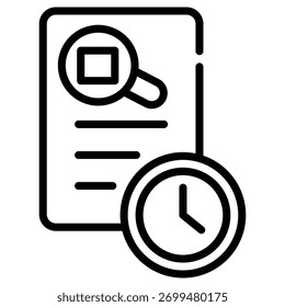 review web icon in outline style