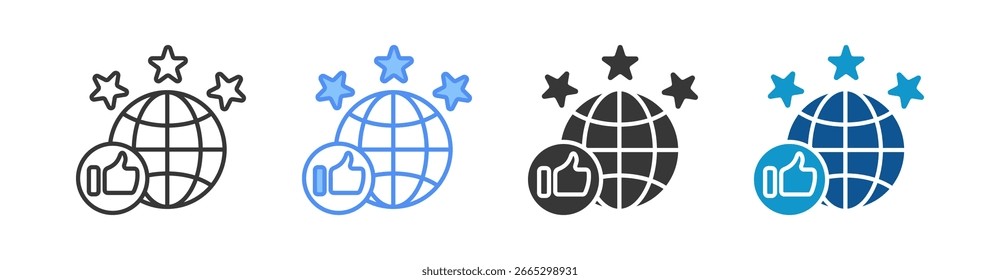 Conjunto de iconos de revisor Colección de estilos múltiples