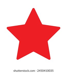 reviews of bad negative red full rated star UI UX icon Feedback isolated white background. bad good ratting complaint from customer concept vector illustration with flat style design