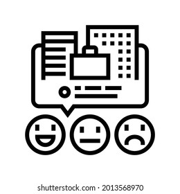 reviews business services line icon vector. reviews business services sign. isolated contour symbol black illustration