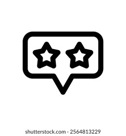 Reviews. Editable stroke vector icon.
