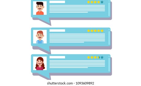 Reviews Insolated vector illustration
