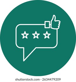 Reviews Vector Line Circle Icon Design