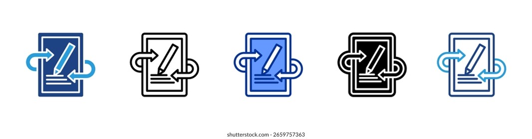 Revision icon sheet multiple style collection