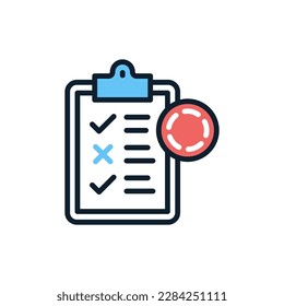 Revision icon in vector. Illustration