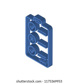 Revision isometric left top view 3D icon