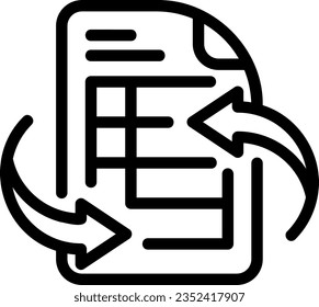 revision line icon illustration vector

