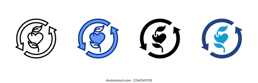 Revitalize web icon with multiple style collection