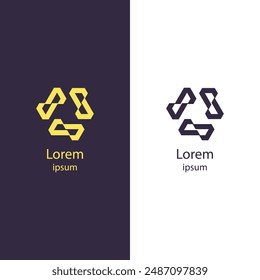 Revitalize your brand with this eye-catching modern abstract logo. Ideal for businesses seeking a fresh look, this high-quality vector is fully customizable. Adjust colors and add your brand name.
