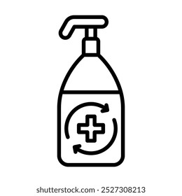 Ilustração de vetor de linha de ícone de lavagem revitalizando