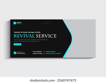 Revival Conference service social media cover or web banner template