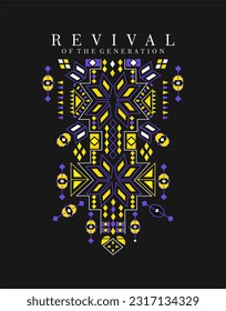 Revival of the generation slogan.Print for graphic tee, sweatshirt, poster. Vector illustration