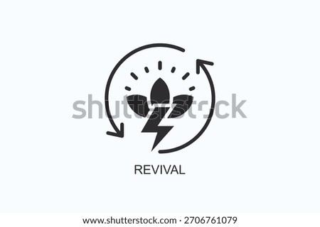 Revival Icon Or Logo Isolated Vector Illustration