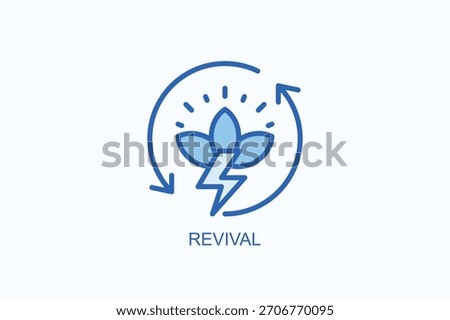 Revival Icon Or Logo Isolated Vector Illustration