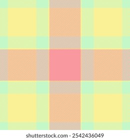 Revival textile plaid background, scrapbook pattern fabric texture. Model check vector tartan seamless in yellow and light colors palette.