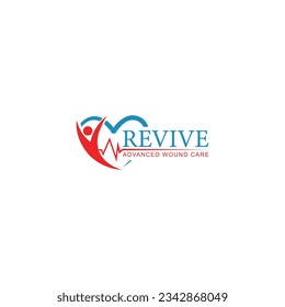 Revive Concept Logo,  Hearth care logo and new concept logo design