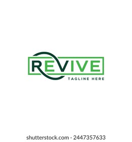 Revive Creative Text Based Logo Wordmark Design Vector template