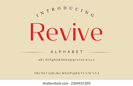 Revive luxury elegant typography vintage serif font wedding invitation logo music fashion property