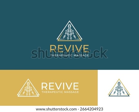 Revive Massage Logo with Person and Triangle Shape