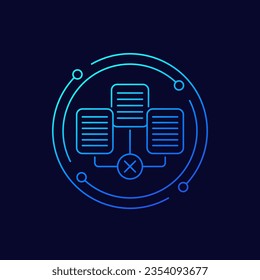 revocation icon, linear vector design