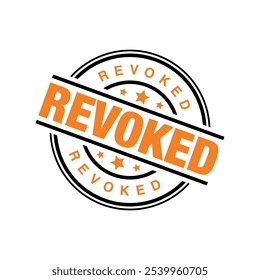 Revoked Letter Rubber Stamp Template