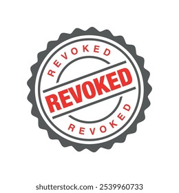 Revoked Letter Rubber Stamp Template