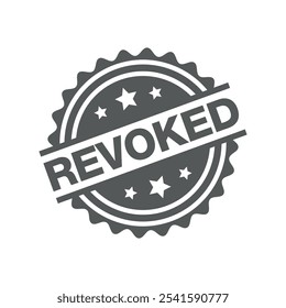 Revoked Letter Rubber Stamp Template