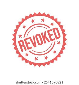 Revoked Letter Rubber Stamp Template