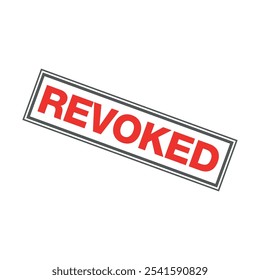 Revoked Letter Rubber Stamp Template