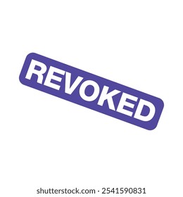 Revoked Letter Rubber Stamp Template