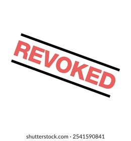 Revoked Letter Rubber Stamp Template