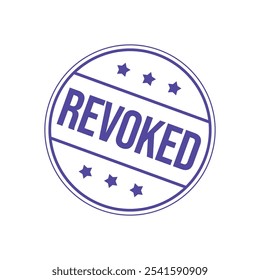 Revoked Letter Rubber Stamp Template