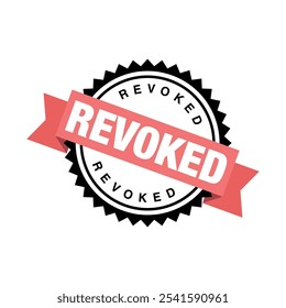 Revoked Letter Rubber Stamp Template